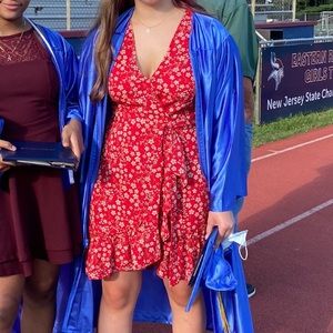 Max Azria BCBG floral wrap dress size medium